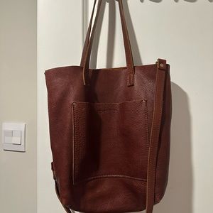 Portland Leather Goods Full Size Crossbody Tote, Nutmeg